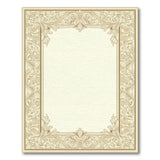 Ornate Beige Floral Border Area Rug