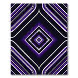 Purple Neon Diamond Geometric Area Rug