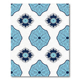 Intricate Blue Mandala Tile Area Rug