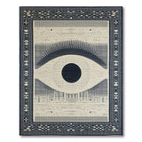 Black White All-Seeing Eye Area Rug
