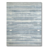 Indigo Blue Striped Woven Area Rug