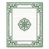 Green Traditional Persian Ornate Green Floral Border Area Rug
