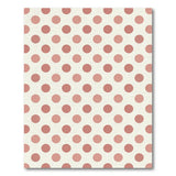 Pink Polka Dot Area Rug on Cream