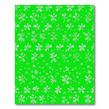Kids Cartoon Green Lucky Shamrock Clover Green Area Rug