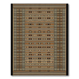 Brown Tan Heritage Tribal Striped Area Rug