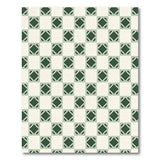 Green Geometric Diamond Grid Area Rug