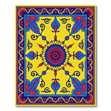 Multi-color and Patterns Vibrant Yellow Persian Medallion Area Rug