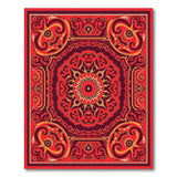 Vibrant Red Vibrant Red Persian Medallion Area Rug
