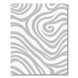 Grey Swirling Grey Abstract Area Rug