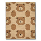 Whimsical Teddy Bear Faces Area Rug