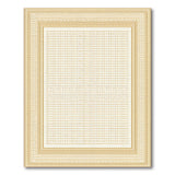 Gold Framed Beige Trellis Area Rug