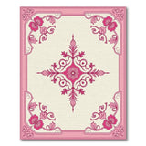 Pink Elegant Pink Floral Medallion Area Rug