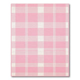 Pink White Gingham Check Area Rug