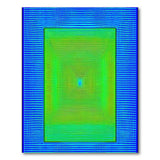 Blue Teal Vortex Geometric Area Rug
