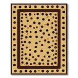 Distressed Vintage Polka Dot Beige Area Rug