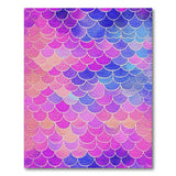 Mermaid Scale Area Rug in Pink Purple Blue Ombre