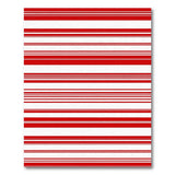 Red Bold Red and White Striped Area Rug