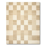 Modern Beige Ivory Grid Area Rug