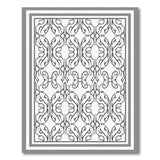 Grey Ornate Scrollwork Area Rug