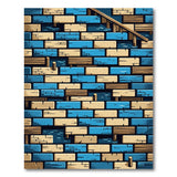 Blue Brick Pier Wall Area Rug