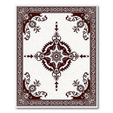 Ornate Maroon Persian Medallion Rug