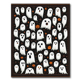 Spooky Cute Ghosts Pumpkins Area Rug