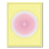 Pink Sunburst Radial on Sunny Yellow Area Rug