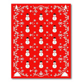 Festive Red Snowmen Christmas Area Rug