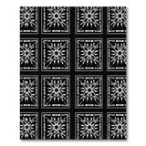 Black White Heritage Tribal Starburst Rug