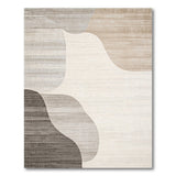 Modern Abstract Grey Beige Area Rug