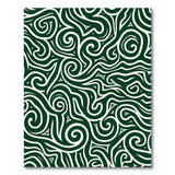 Green Emerald Swirl Abstract Area Rug