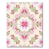 Pink Vintage Pink Floral Mandala Area Rug