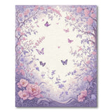 ODIKA Washable Whimsical Lavender Floral Butterfly Area Rug, Non-Slip Low Pile