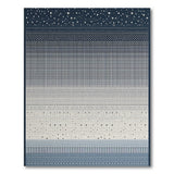 Starry Night Gradient Geometric Blue Rug