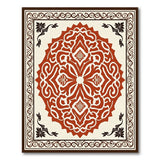 Red Red Medallion Traditional Persian Area Rug