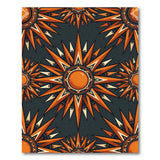 Orange Tribal Sunburst Area Rug