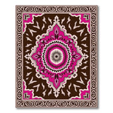 Pink Mandala Traditional Persian Area Rug