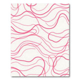 Pink Fluid Waves Abstract Area Rug