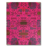 Vibrant Pink Leopard Geometric Area Rug