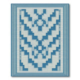 Blue Ivory Southwestern Geometric Area Rug