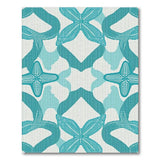 Coastal Beach Teal Starfish Coastal Beach Area Rug