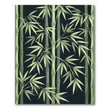 ODIKA Washable Bamboo Forest Green Area Rug - Low Pile Non-Slip Botanical Rug for Living Room