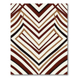 Brown Tan Geometric Zigzag Area Rug
