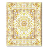 Gold and Silver Opulent Gold Mandala Persian Area Rug