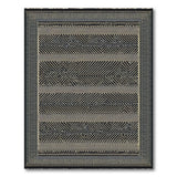 Black Beige Chevron Geometric Area Rug