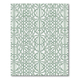 Sage Green Geometric Trellis Area Rug