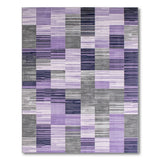 Purple Grey Geometric Block Geometric Modern Area Rug