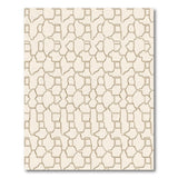 Modern Beige Geometric Interlock Area Rug