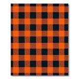 Burnt Orange Black Buffalo Plaid Area Rug