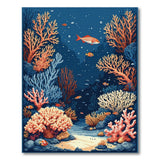 Vibrant Coral Reef Underwater Area Rug